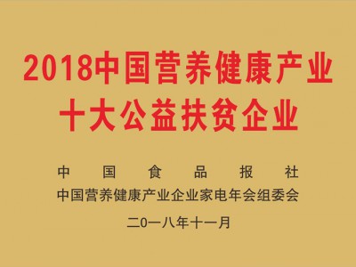 中國營養(yǎng)健康產(chǎn)業(yè)十大公益扶貧企業(yè)（2018.11）